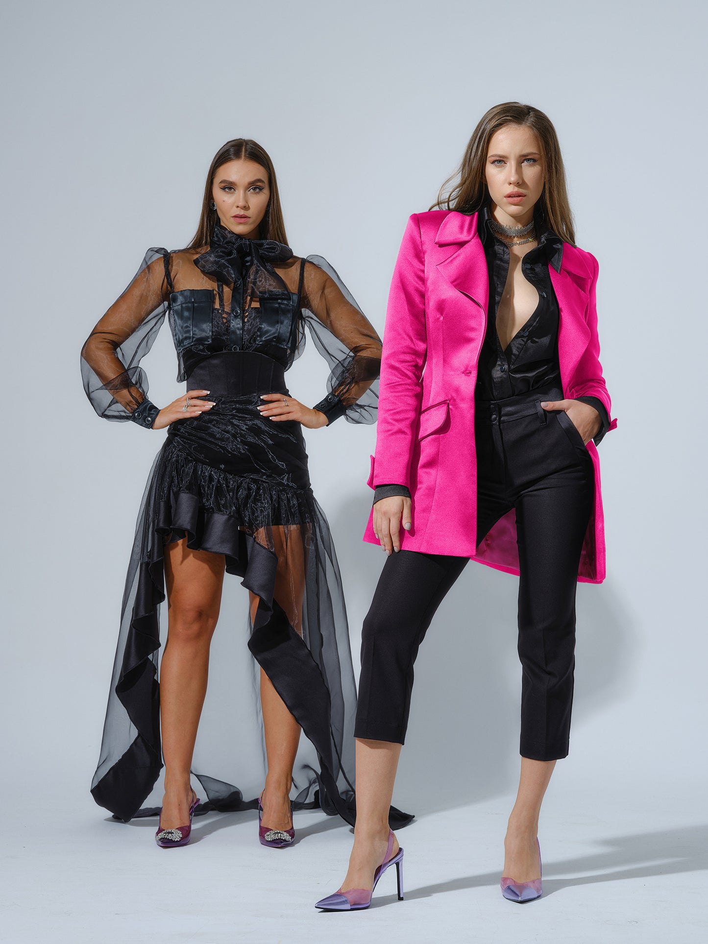 Midnight Sky Hourglass Blazer - Pink by Tia Dorraine Women's Luxury Fashion Designer Clothing Brand