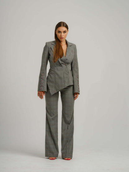Get Down to Business Asymmetric Tailored Blazer by Tia Dorraine Women's Luxury Fashion Designer Clothing Brand
