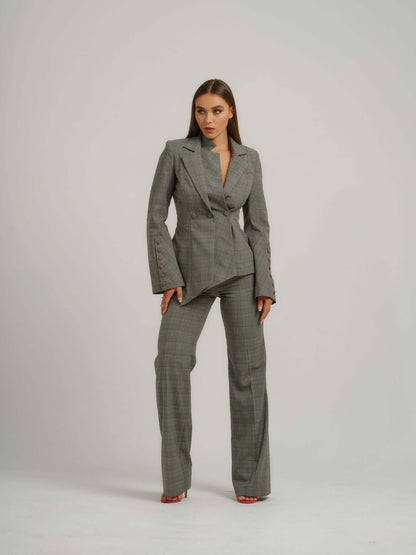 Get Down to Business Wide-Leg Trousers by Tia Dorraine Women's Luxury Fashion Designer Clothing Brand