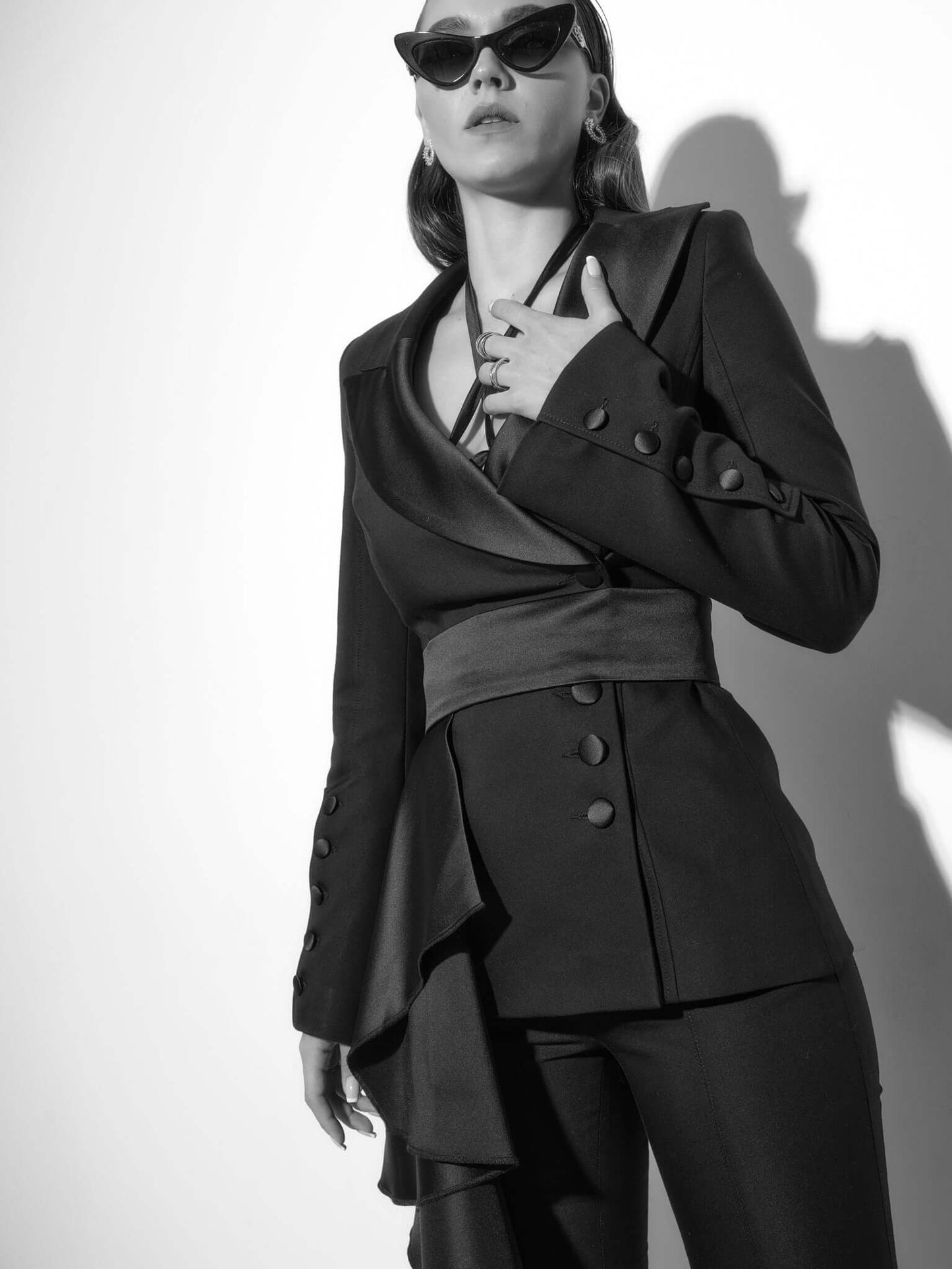 Chic Impressions Asymmetric Blazer - Black by Tia Dorraine Women's Luxury Fashion Designer Clothing Brand