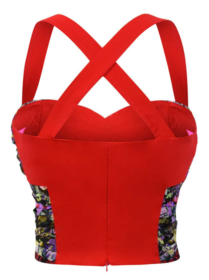 Centre Stage Bustier Top - Red Tia Dorraine