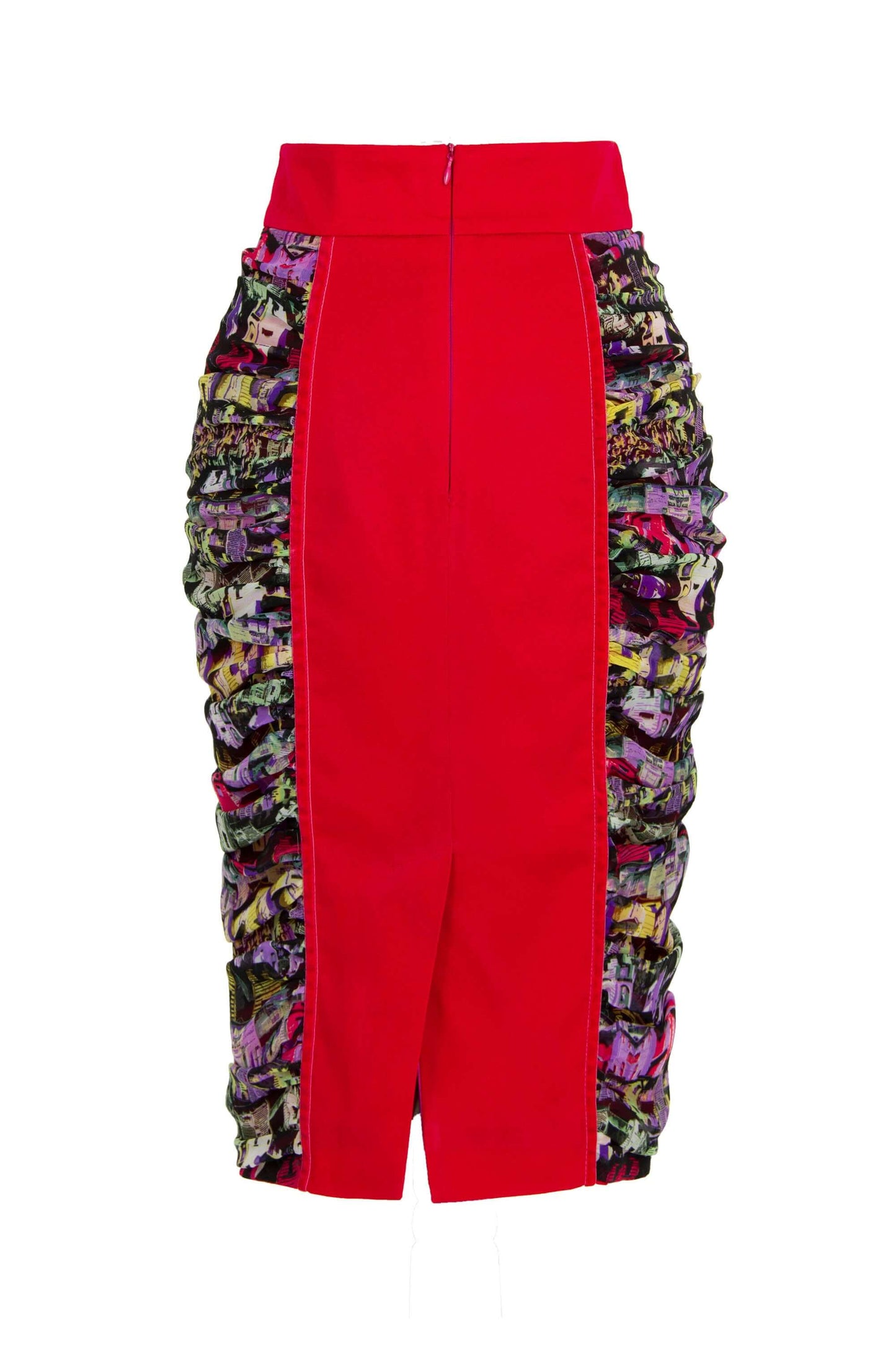 Centre Stage Bodycon Midi Skirt - Red by Tia Dorraine Women's Luxury Fashion Designer Clothing Brand