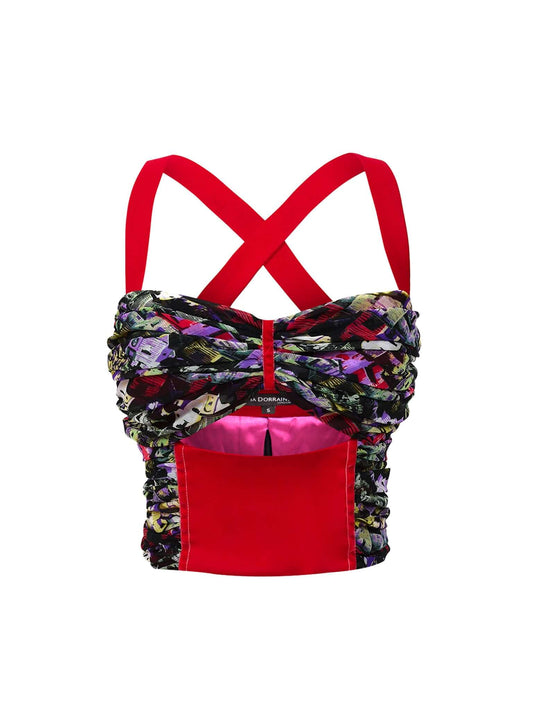 Centre Stage Bustier Top - Red Tia Dorraine