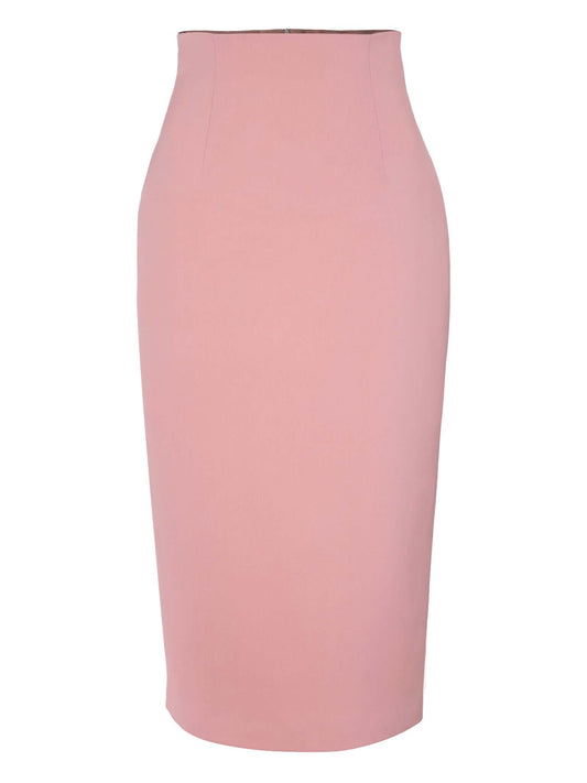 Cotton Candy High-Waist Pencil Midi Skirt by Tia Dorraine Women's Luxury Fashion Designer Clothing Brand