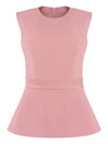 Cotton Candy Sleeveless Waist-Fitted Top