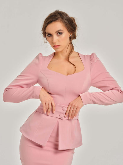 Cotton Candy Sweetheart Blouse by Tia Dorraine Women's Luxury Fashion Designer Clothing Brand