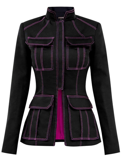 Details Matter Two-Piece Set - Black & Pink by Tia Dorraine Women's Luxury Fashion Designer Clothing Brand