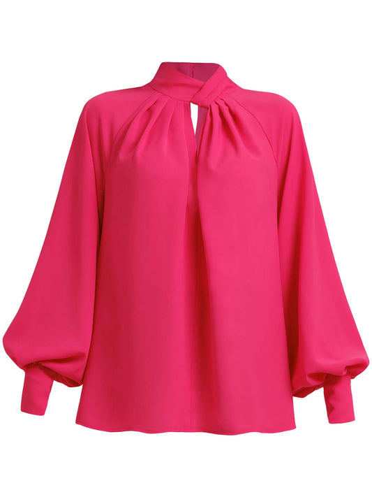 Get Down to Business Oversized Blouse - Pink by Tia Dorraine Women's Luxury Fashion Designer Clothing Brand