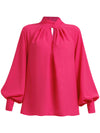 Get Down to Business Lightweight Oversized Blouse - Pink