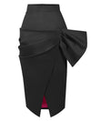 Glam Leisure Bodycon Midi Skirt - Black