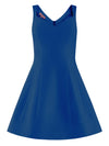 Love Letter Flared Mini Dress - Azure Blue