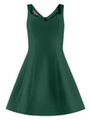 Love Letter Flared Mini Dress - Dark Green