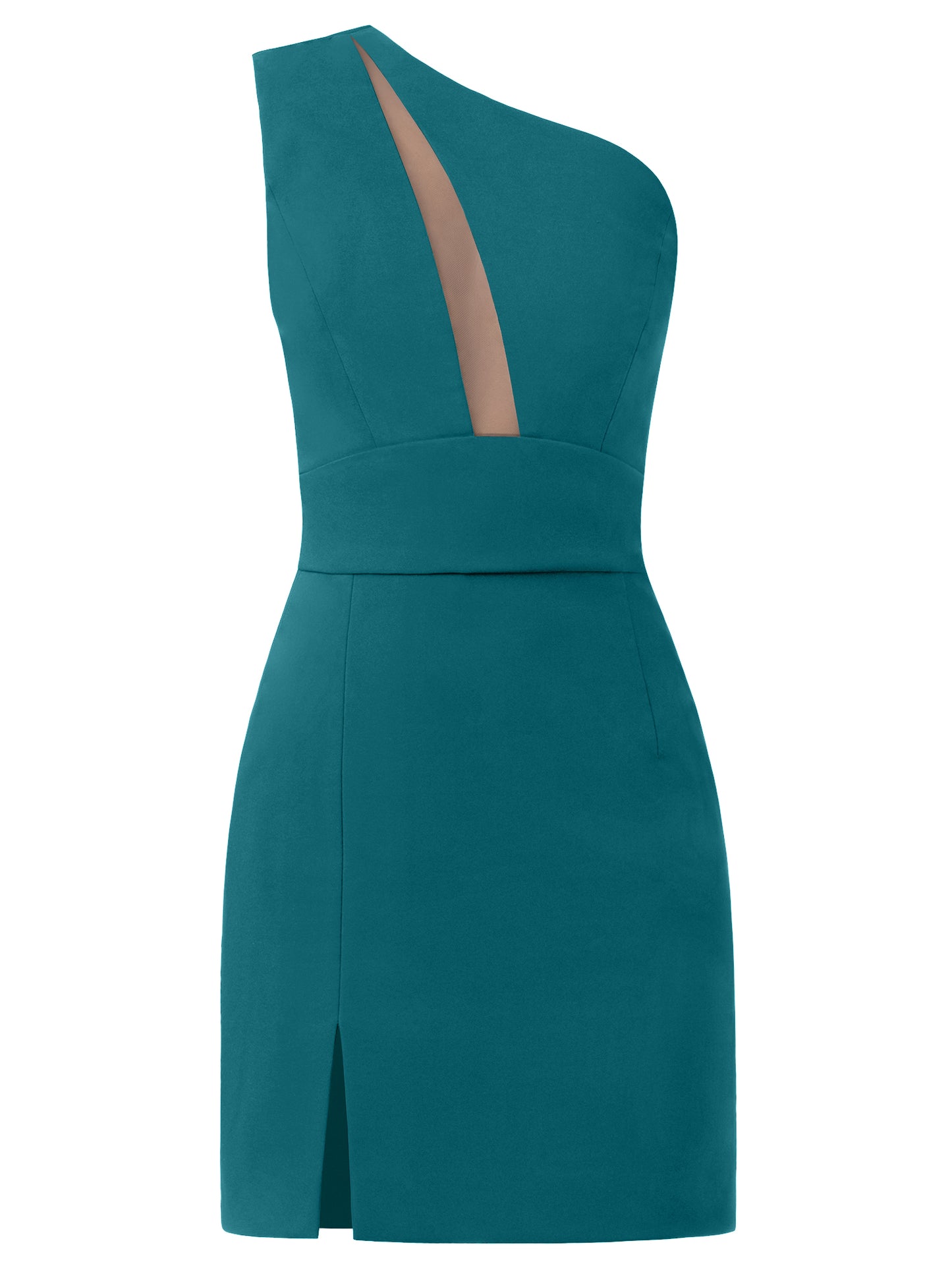 Tia Dorraine Love Weapon One-Shoulder Mini Dress - Magic Blue This mini dress showcases the sophisticated style and modern allure of Tia Dorraine. Its confidently feminine figure-hugging silhouette pairs with an asymmetrical neckline and cut-out bodice de
