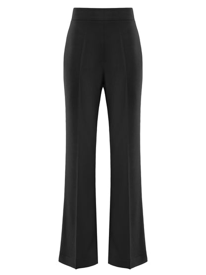 Tia Dorraine Magnetic Power High-Waist Flared Trousers These classic flared trousers would fit perfectly in any woman’s capsule wardrobe. With their full length, they can be worn with heeled boots or high heels in the office. The trousers feature a classi