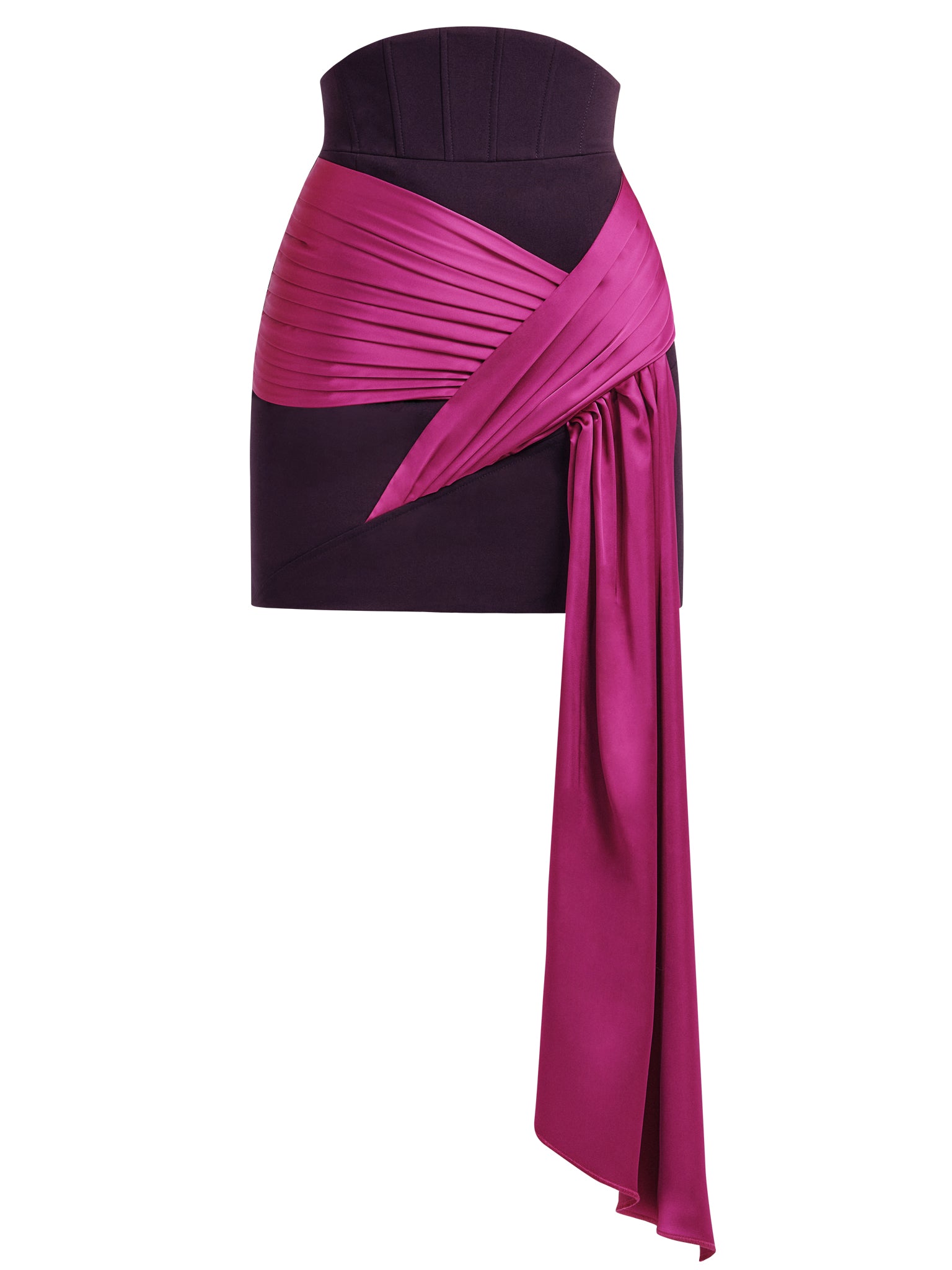 Midnight Sky Asymmetric Mini Skirt by Tia Dorraine Women's Luxury Fashion Designer Clothing Brand