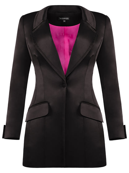Midnight Sky Hourglass Blazer - Black by Tia Dorraine Women's Luxury Fashion Designer Clothing Brand