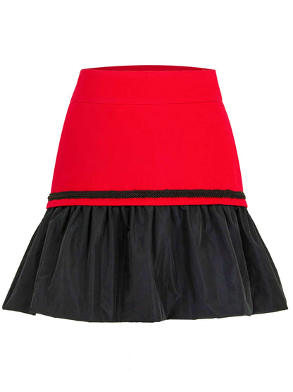 Modern Power Mini Skirt - Red by Tia Dorraine Women's Luxury Fashion Designer Clothing Brand