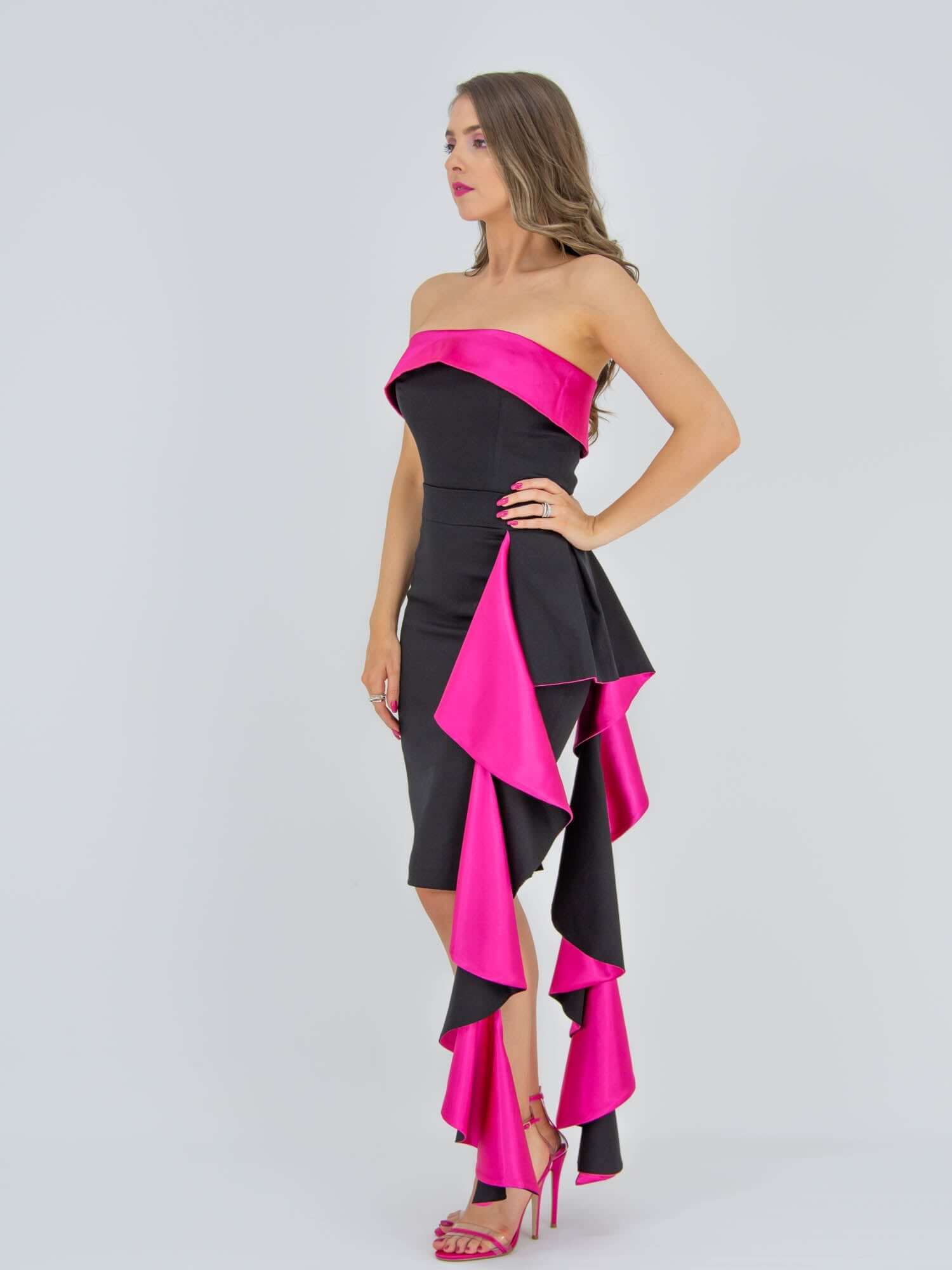 More is More Bodycon Midi Dress - Black by Tia Dorraine Women's Luxury Fashion Designer Clothing Brand