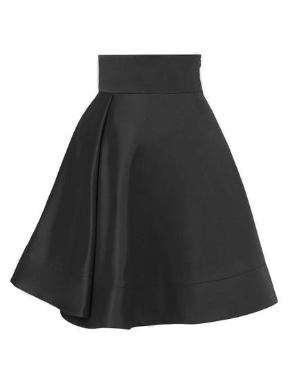 Ray of Sunshine A-line Mini Skirt - Classic Black by Tia Dorraine Women's Luxury Fashion Designer Clothing Brand