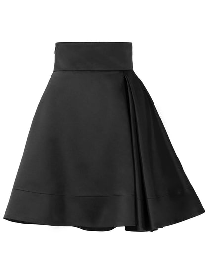 Ray of Sunshine A-line Mini Skirt - Classic Black by Tia Dorraine Women's Luxury Fashion Designer Clothing Brand