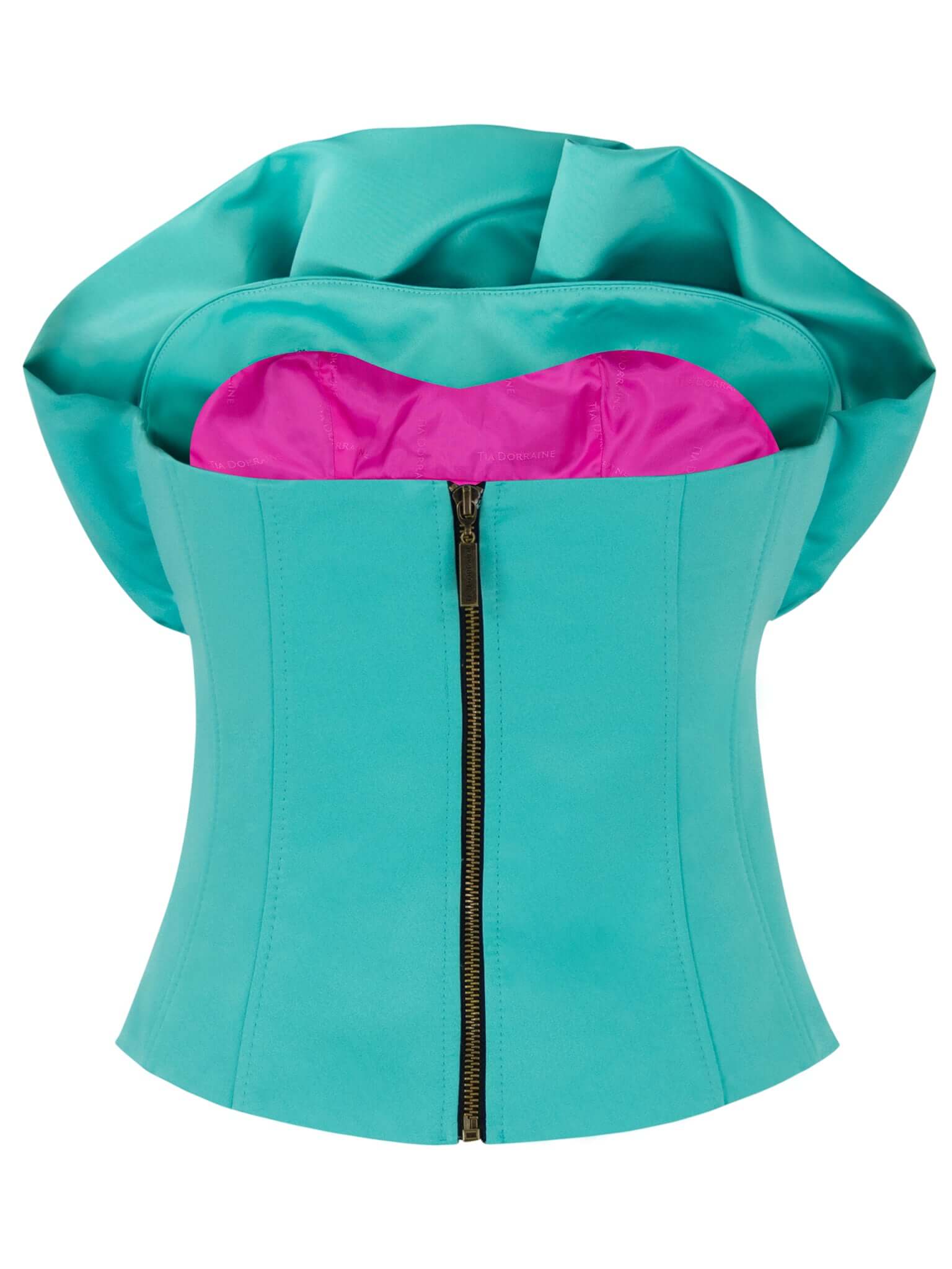Ray of Sunshine Corset Bustier Top - Biscay Green Tia Dorraine