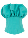 Ray of Sunshine Corset Bustier Top - Biscay Green