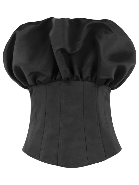 Ray of Sunshine Corset Bustier Top - Classic Black by Tia Dorraine Women's Luxury Fashion Designer Clothing Brand