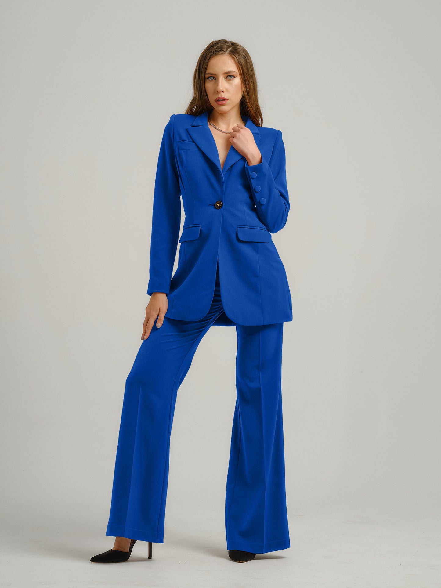 Royal Azure Timeless Power Suit by Tia Dorraine Women's Luxury Fashion Designer Clothing Brand