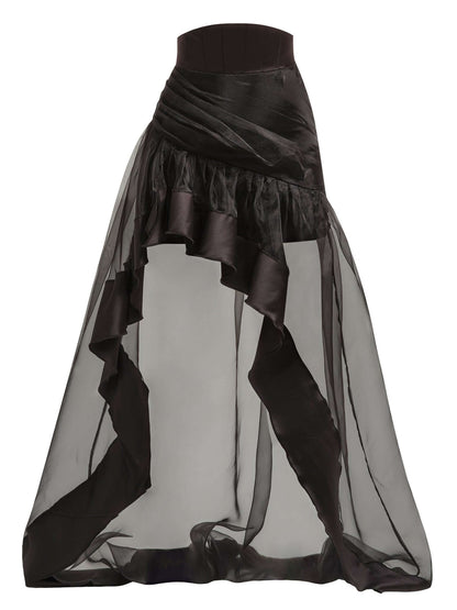 Savage Beauty Asymmetric Organza Skirt by Tia Dorraine Women's Luxury Fashion Designer Clothing Brand