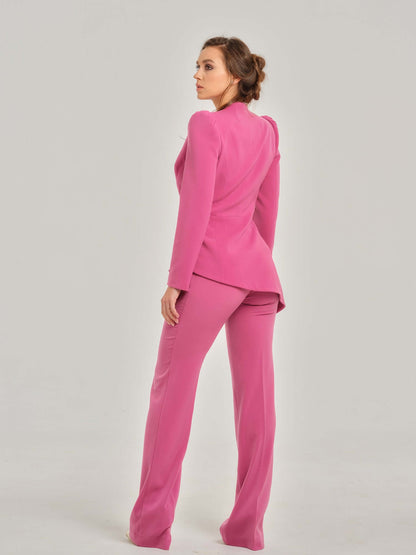 Sweet Desire High-Waist Straight-Leg Trousers by Tia Dorraine Women's Luxury Fashion Designer Clothing Brand