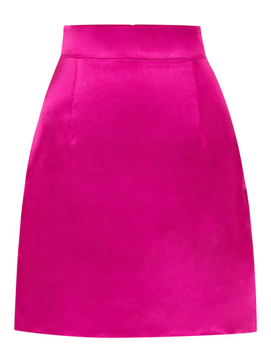 Vision of Love A-Line Mini Skirt - Pink Tia Dorraine