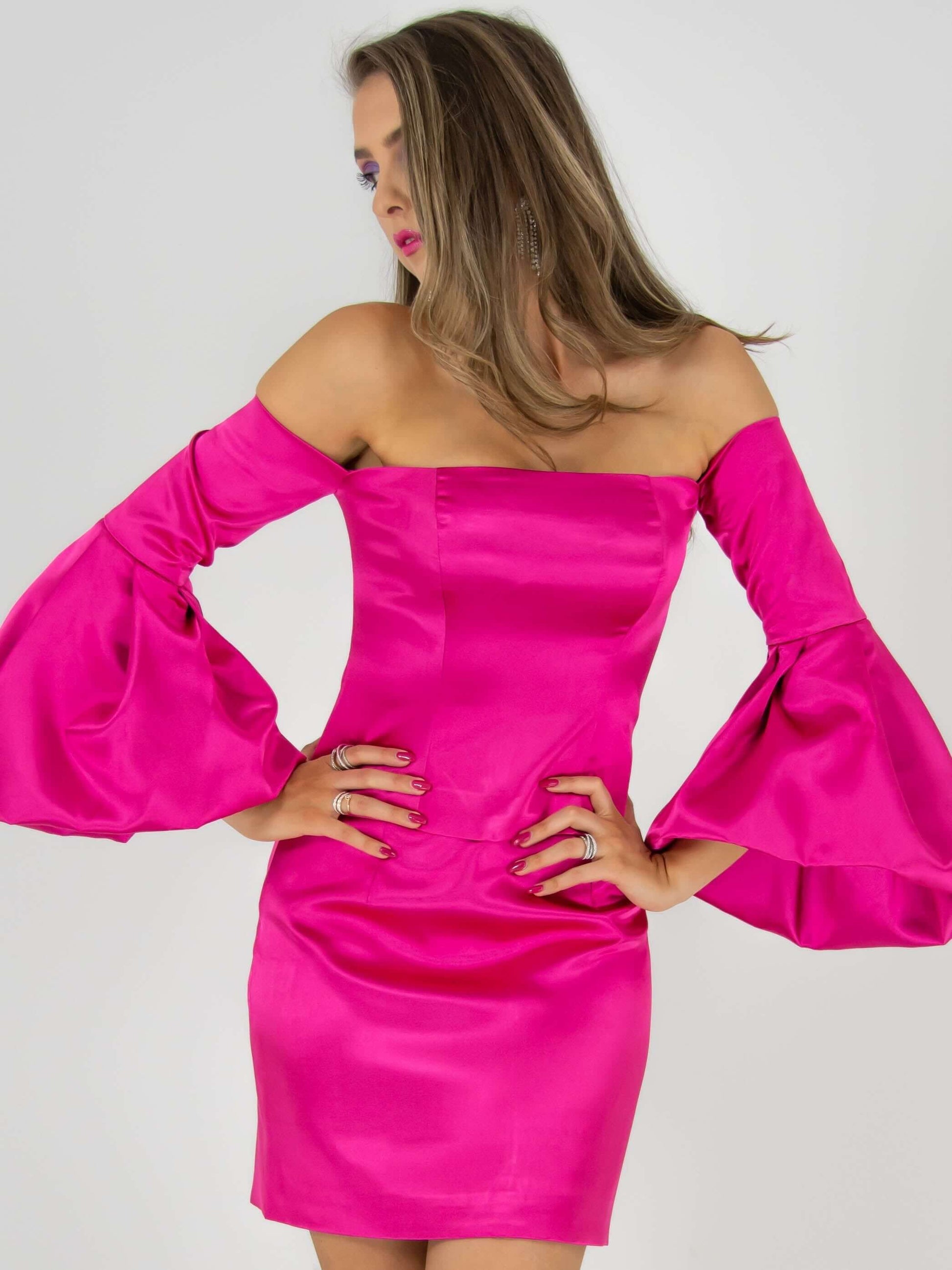 Vision of Love Off-Shoulder Blouse - Pink by Tia Dorraine Women's Luxury Fashion Designer Clothing Brand