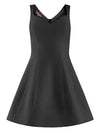 Love Letter Flared Mini Dress - Black